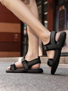 1 Pair Men's Non-Slip Summer New Style Sandals, Durable Outdoor Beach Shoes - Grey - View 5