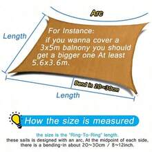 Awnings Sun Shade Sail Canvas Awning Rectangle Pool Sun-Shelter Sail