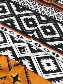 Camisa polo de manga corta con patrón retro para hombres, de verano - Multicolor - Ver 6