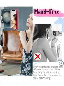 4 pezzi supporto telefono in silicone con ventosa, supporto telefono multifunzione quadrato a 24 fori con forte adesività, rimovibile e senza mani per selfie/video per influencer, donne, ragazze e adolescenti, compatibile con e Android, regalo per compleanno, famiglia, amici