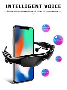 Auricular inalámbrico Bluetooth con función manos libres y gafas deportivas polarizadas para hombres y mujeres, gafas inteligentes con micrófono incorporado para ciclismo al aire libre, conducción y pesca