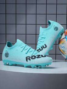 专业足球鞋，青少年及学生比赛训练用TPU鞋钉足球鞋，成人无缝系带足球运动鞋 - 月色 - 查看 3