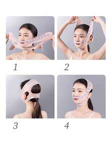 V型面部绷带睡眠眼罩，V型面部绷带，面罩绷带，睡眠V型下巴带，可重复使用，适合睡眠、运动和瑜伽，透气亲肤，适合日常使用，送给妈妈的礼物 - 彩色 - 查看 5