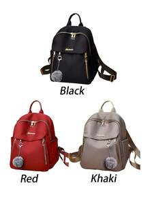 3色休闲铆钉装饰女士背包，菱形图案拉威尔收纳背包，多功能尼龙背包，轻便背包，便携式，笔记本电脑隔层，容量大，适合女大学生，大学，初中，高中，户外，旅行，郊游，小学，菜鸟日常办公，情人节礼物 - 彩色 - 查看 3