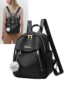 3色休闲铆钉装饰女士背包，菱形图案拉威尔收纳背包，多功能尼龙背包，轻便背包，便携式，笔记本电脑隔层，容量大，适合女大学生，大学，初中，高中，户外，旅行，郊游，小学，菜鸟日常办公，情人节礼物 - 彩色 - 查看 5