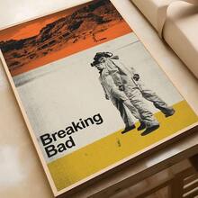 1 pieza Póster clásico de la serie de televisión Breaking Bad sobre el crimen, para decoración de pared en cafetería o bar, sin marco - Multicolor - Ver 32