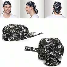 Gorros Cofia Para Chef, Cocinera, Mesero Algodón 3 Pack - Negro - Ver 4