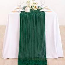 2/4/6/8/10pcs Cheesecloth Table Runner, Gauze Cheese Cloth Table Scarf, Suitable For Bridal Shower, Baby Shower Decoration, Boho Country Style Wedding, Party, Birthday Summer Gifts Beach Back To School School Supplies Room Decor