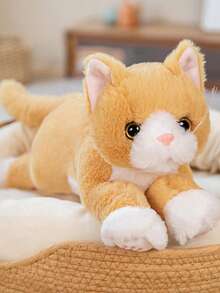 50cm/19.68in Cute Simulation Cat Plush Toy Family Companion Sleep Pillow Soft Stuffed Animal Throw Pillow Simulation British Shorthair Cat Toys Gifts(Not Animal Fur) Halloween Christmas Gift - Multicolor - View 10