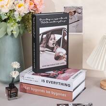 3/2/1 件装仿真装饰书，折叠发货，易于组装，时尚书籍造型咖啡桌装饰，设计师款仿真书，适用于书架、咖啡桌、农舍、家居、客厅、卧室、办公室、浴室、桌面、电视柜、大堂、书架等，是各种节日礼品的理想之选。 - 多色彩色 - 查看 6