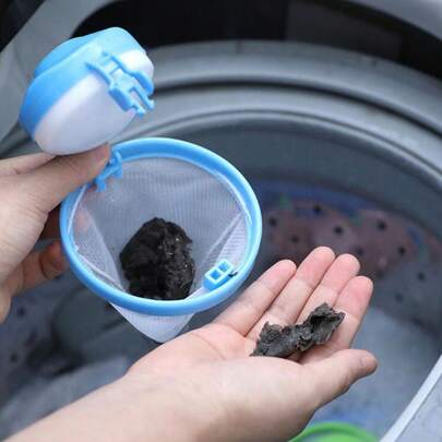 可重复使用的洗衣机清洁球，防止起球，可拆卸过滤网，洗衣机宠物毛发收集器，衣物毛发去除刷，清洁用品，家居必备