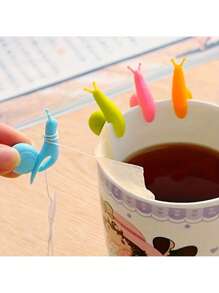 1/5pcs Snail Shaped Silicone Tea Infuser - Small Kitchen Tool For Tea Lovers, Perfect Decoration For Teacup, Hanging Tea Bag, Great Gift For Wife & Friends Back To School