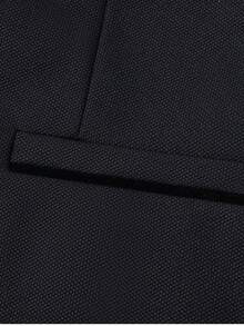 Men's Business Formal Single Button Lapel Neck Simple High-End Suit Jacket - Black - View 5