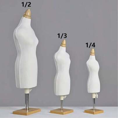 1pc Mini Sewing Human Form Mannequin With Square Base, Clothing Display Teaching Props