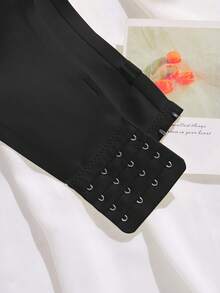 Women's Front Closure Bra Wireless Lace Comfortable Padded Seamless Anti-Slip Push Up Full Coverage Breathable, Black - Black - View 4