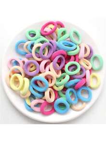 300 Peças De Amarradores De Cabelo Para Bebês Meninas, Tamanho Pequeno, Elásticos Para Bebês, Crianças Pequenas, Faixas De Cabelo Coloridas, Prendedores Elásticos De Rabo De Cavalo - Multicolorido - Visão 3