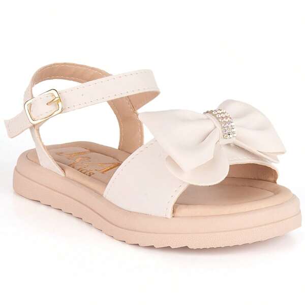 Sandália Infantil Feminina Menina Bebe Laço Strass Confortável Antiderrapante Festa Casual Macia
