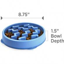 Fun Feeder Slo Bowl, Slow Feeder Dog Bowl,  Turquoise