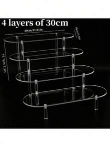 Acrylic Dessert Table Display Stand Cake Cup Rack Snack Stand Buffet Dessert Table Birthday Party Wedding Desktop Display Shelf Wedding Decor Wedding Party Supplies Wedding Decorations Wedding Accessories Wedding Cake Stand - Clear - View 3