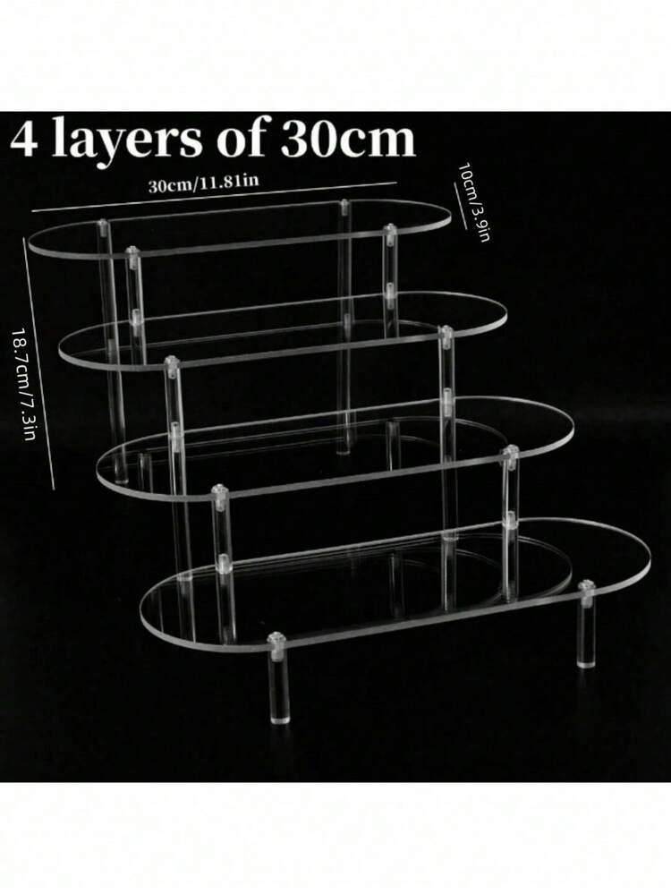 Acrylic Dessert Table Display Stand Cake Cup Rack Snack Stand Buffet Dessert Table Birthday Party Wedding Desktop Display Shelf Wedding Decor Wedding Party Supplies Wedding Decorations Wedding Accessories Wedding Cake Stand - Clear - View 3