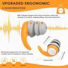 Silicone Noise Reduction Swimming Earplugs, Waterproof And Soundproof Swimming Earplugs, Sleeping Noise Reduction Earplugs