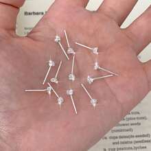 Mini Sparkling Rose Flower Rhinestone Earrings, Copper Alloy No Nickel Plating Jewelry, Hypoallergenic Small Studs, Sexy Minimalist Style, Comfortable Ear Post For Sleeping, Perfect For Daily Wear, No Need To Remove When Sleeping