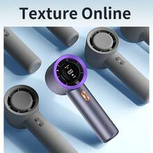 3000mAh T-11/T-13 迷你手持涡轮风扇 199 档可调涡轮小风扇 Type-C 充电便携式手持风扇 夏季强力降温风扇 适用于户外运动旅行卧室学校办公室袖珍风扇 夏季降温、海滩、旅行