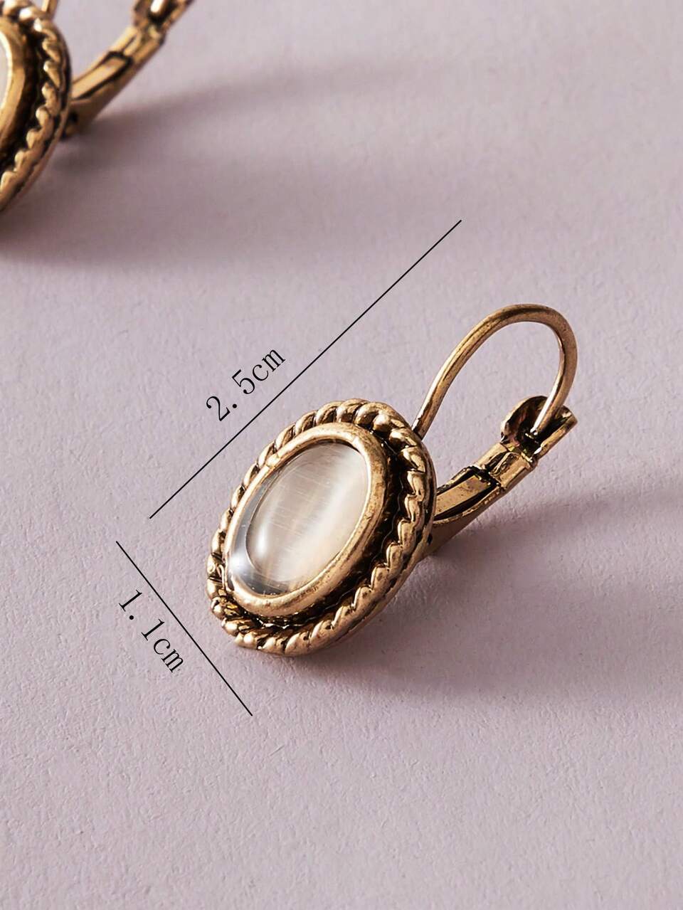 1 Pair Retro Minimalist Geometric Earrings, Suitable For Daily Wear