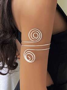 1pc Multi Pattern Optional Women's Armband, Butterfly, Flower, Snake Shaped, Hollow Opening Armband, Suitable For Daily Wear And Vacation Wear