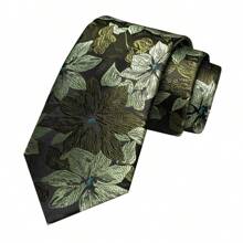 Set 1/2/3/4/5 bucăți pentru bărbați, cravată cu imprimeu floral, cravată din satin de mătase, clemă de cravată argintie, pătrat de buzunar, butoni și broșă set cadou, potrivit pentru ziua tatălui, aniversarea, ziua de naștere și alte ocazii. Modelul floral clasic se potrivește perfect cu smokingul, făcându-vă distinct în orice ocazie. Excelent pentru afaceri, bal, nuntă, banchet, ceremonie, întâlnire formală, petrecere ocazională și momente importante