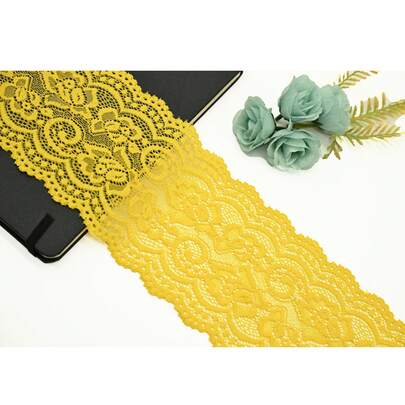 Cinta de 10 metros | Rollo de 170 metros de Encaje - 10 cm de Ancho - Modelo: 6004 - Disponible en Diversos Colores - Elegante para Manualidades, Diseño, Moda y Ropa Interior.
