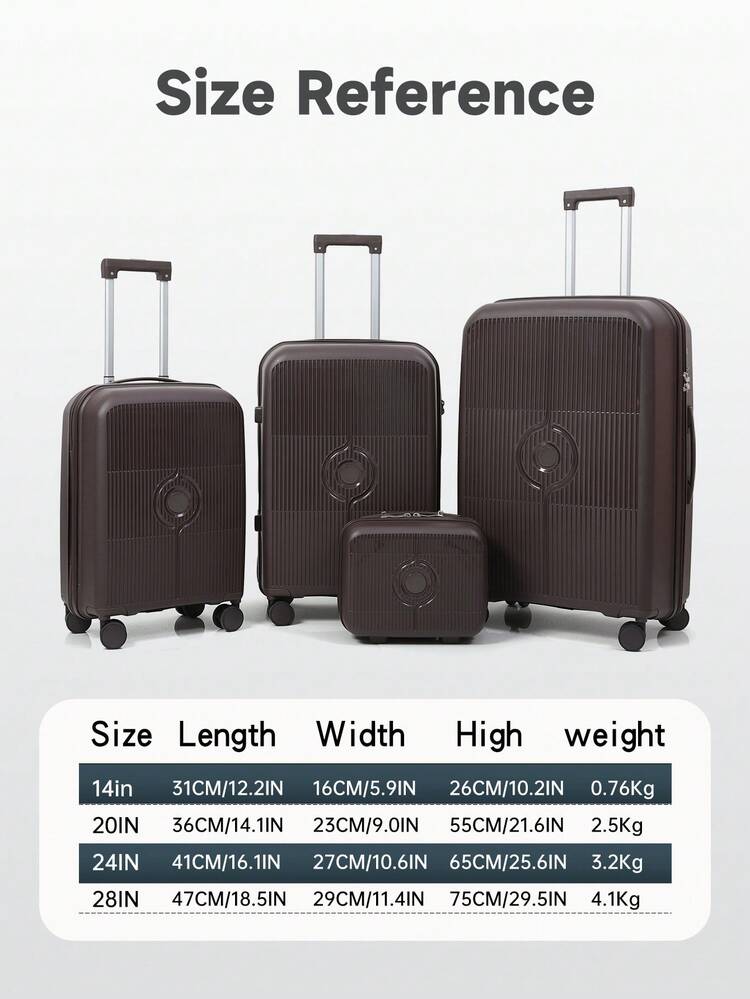 2025新款24寸耐用行李箱20寸拉杆箱14寸化妆箱密码锁坚固耐磨 - 藍色 - 查看 3