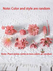 10株仿真多肉植物，假多肉，粉色仿真多肉摆件，窗台绿色植物装饰，多种无盆逼真植物，栩栩如生的塑料多肉茎，多肉花园家居装饰 - 粉色 - 查看 10