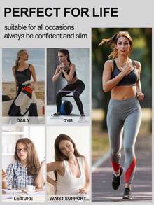 1 件女士加大码黑色束腰带，高压缩塑身束腰带