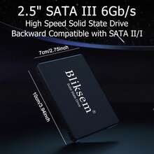2PCS Bliksem KD650 SSD - 512GB/256GB/128GB, SATA III 6Gb/S, 2.5-Inch Ultra-Thin Design (7mm), 3D NAND TLC Chip, Read And Write Speeds Up To 550MB/S And 500MB/S, Compatible With Laptops, Desktops, Game Consoles And External Hard Drive Enclosures (Black) - 黑色 - 查看 6