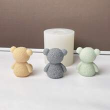 Molde de Vela 3D Urso Fofo, Mini Molde de Vela Perfumada de Urso de Pelúcia DIY, Decoração, Molde de Silicone, Artesanato, Molde de Vela de Cristal Epóxi, Sabonete