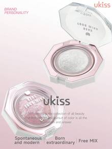 ukiss 面部粉底高光笔、腮红高光笔调色板、光泽闪光高光、自然闪亮高光、化妆照明器、轻盈、光滑、面部美容化妆 - #05 Peach Princess - 查看 11