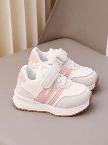 1 Pair Of 2025 Fashionable New Children's Sports Shoes, Suitable For All Seasons, Casual Shoes For Girls, Running Shoes Suitable For Daily Travel And Campus Activities, Baby Walking Shoes, Lightweight, Wear-Resistant, And Anti Slip Sneakers For Boys - Pink - View 3