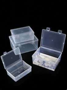 1pc Multi-Functional Clear Plastic Box - Various Sizes, For Organizing Beads, Crafts, Diamond Painting, Earphones, Cables, Chargers, Desktop Organizer