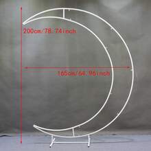 Nova decoração de lua em arco de metal dourado/branco, adequada para casamento, plano de fundo, palco de festa, decoração de casa, noivado, decoração de quarto