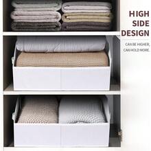 Closet Organizers Bins 6 Packs - Large Closet Shelf Organizer With Handles, Fabric Trapezoid Storage Bins For Bins And Baskets For Shelves. Light Grey