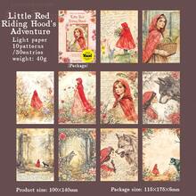 have a good day 1包30张复古童话主题剪贴簿材料纸，可用于个性化DIY手工日记、美学笔记本、设计纸、装饰拼贴卡片等，办公及学习用品 - 1包 - 查看 15