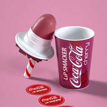 LIP SMACKER 可口可乐合作润唇膏，7.4g LIPSMACKER，含维生素 E 保湿，樱桃可乐味，有色唇彩，趣味星期五唇妆，装饰礼物