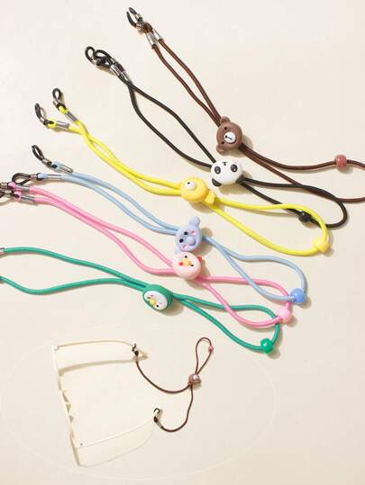 1PC/6PCS Baby Glasses Anti Slip Rope,Candy COLOR,Animal Shaped, Cute And Interesting,Children Glasses Anti Slip Rope,Glasses Decoration,Glasses Anti Drop Rope