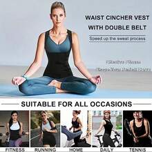 Women's Neoprene Waist Training Vest, Body Shaper, Soft Breathable Sauna Vest, Sports Corset, Fitness Shaper Vest, Invisible Sports Underwear For Women,The Grey. - Grey - View 10