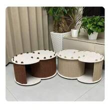 1PC Double Cat Flap Felt Cat Nest, Suitable For Hiding And Playing, Sleeping Round Cat Sweet Ring Tunnel Bed, Folding And Detachable Pet House, Suitable For Multiple Cats, Universal In All Seasons - Multicolor - View 9