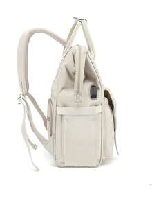 1pc Multi-Functional USB Charging Diaper Bag Set For Moms, Baby Travel Backpack With Bottle Storage, Suitable For All Seasons - Black - View 13