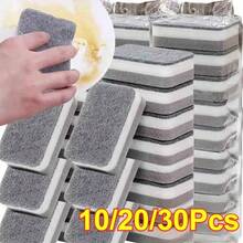 10/20/30 件装多功能三层可重复使用海绵清洁垫，防刮擦海绵，适用于锅、锅、碗、厨房清洁工具 - 彩色 - 查看 9