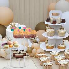1 Set Acrylic Cake Decorating Kit - Acrylic Tiered Cake Stand And Dessert Table Display Set Can Hold 40 Cupcakes, Suitable For Wedding, Birthday, Party - Perfect Cupcake Stand For Events And Cake Decorating - Clear - View 7