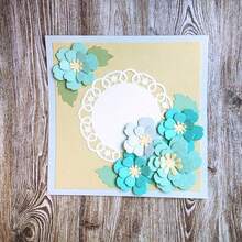 1 Peça Molde de Corte de Metal em Formato de Pétalas de Flor, Estêncil para Scrapbooking, DIY, Álbum, Carimbo, Papel, Cartão, Decoração em Relevo, Artesanato - Prata - Visão 3